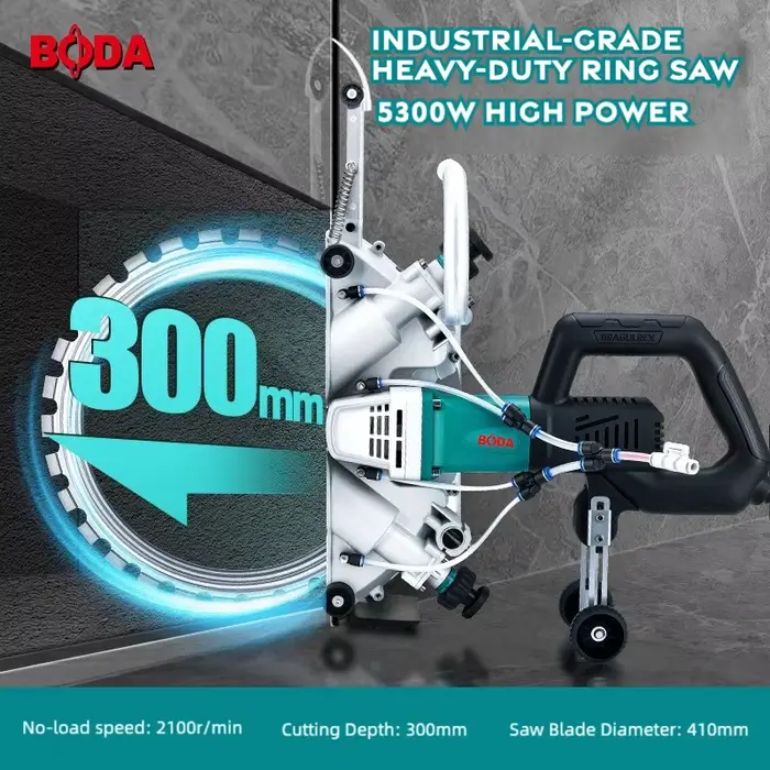 BODA 5300W scie à anneau sans brosse 300mm profondeur de coupe coupe-béton pour pierre mur carrelage tranchée outils électriques professionnels BLT-410