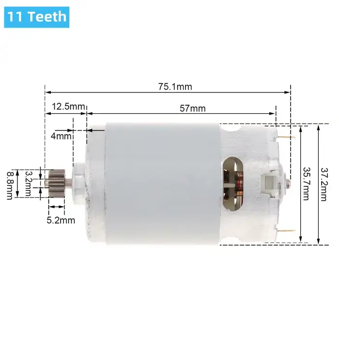 Moteurs RS550 DC 10.8V/12V/14.4V/16.8V/18V/21V/25V
