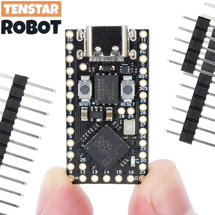 TENSTAR RP2040 Pro Micro carte de développement 4 mo/16 mo Flash double cœur prend en charge Mciro Python Compatible pour Raspberry PI PICO