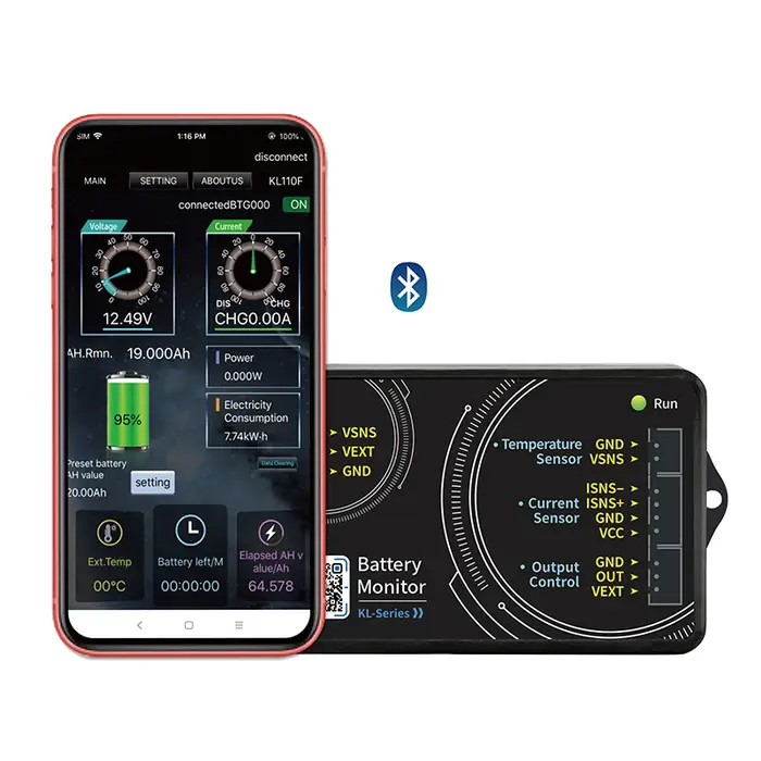 KL110F compteur Coulomb Bluetooth de haute précision batterie au Lithium batterie de voiture détecte