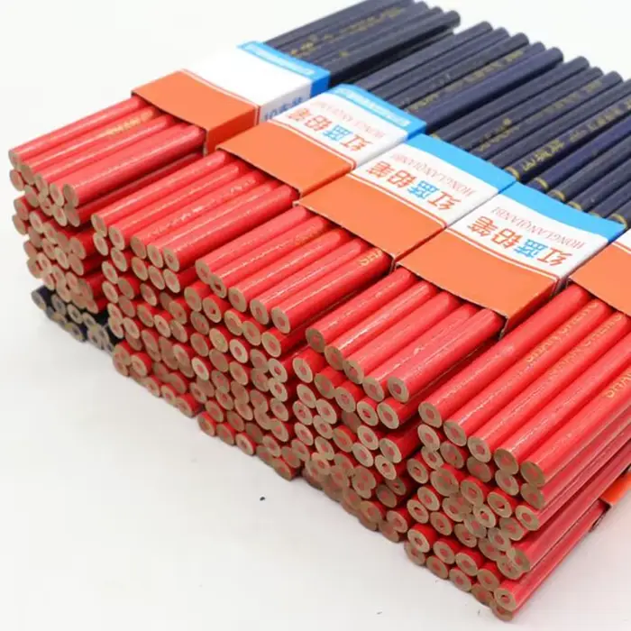 Crayon de menuiserie à main pour outils à main, noyau optique bleu et rouge, travailleur de la const
