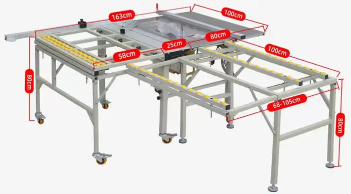 Scie à table radiale de haute précision / Machine de traitement du bois