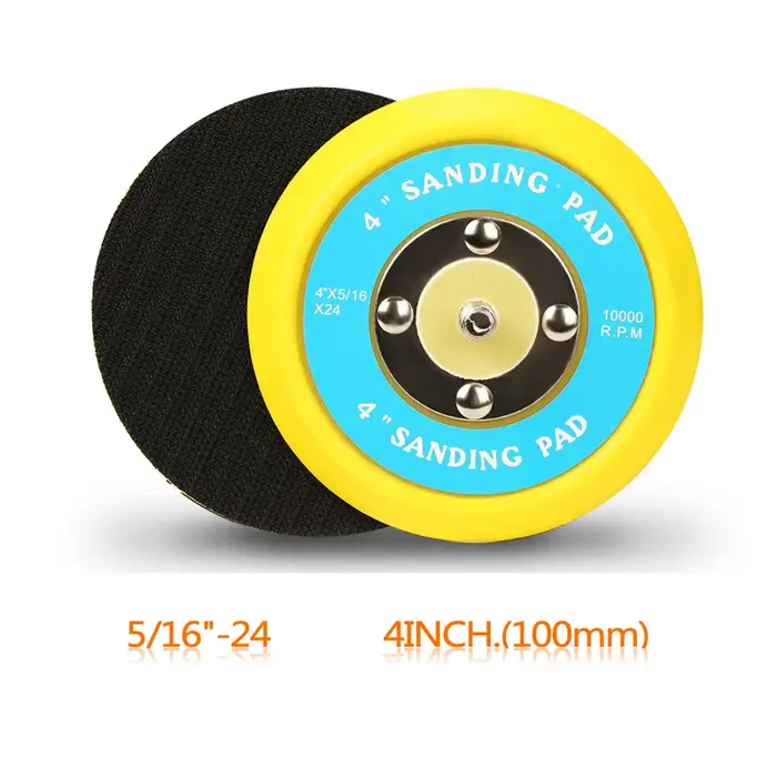 SPTA 1PC M6 5/16" DA Plaque de ponçage orbitale 2" 50mm 3" 75mm 4" 100mm 5" 125mm à fixation auto-agrippante pour ponceuse pneumatique et polisseuse automobile