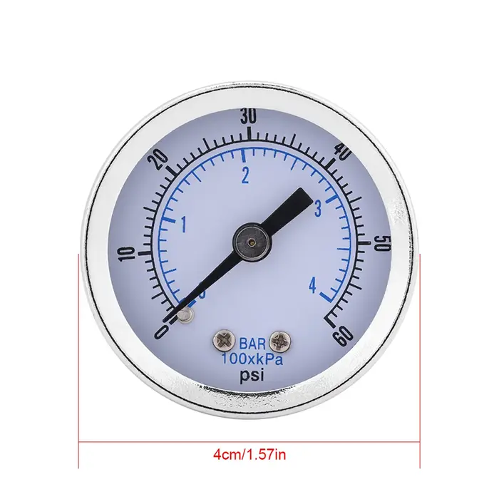 Manomètre NPT 0-60PSI 0-4BAR 1/8 "pour outil de mesure de pression d'instrument d'huile d'air d'eau