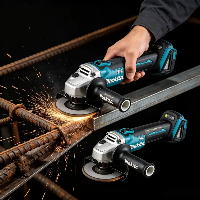 Meuleuse d'angle électrique rechargeable Makita 18V DGA404 : outil haute puissance sans balais de 125 mm pour la découpe et le polissage (unité nue)