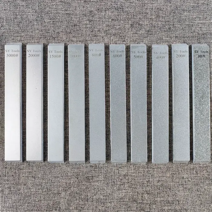 SYTOOLS – jeu de pierres à aiguiser en diamant vierge en alliage d'aluminium