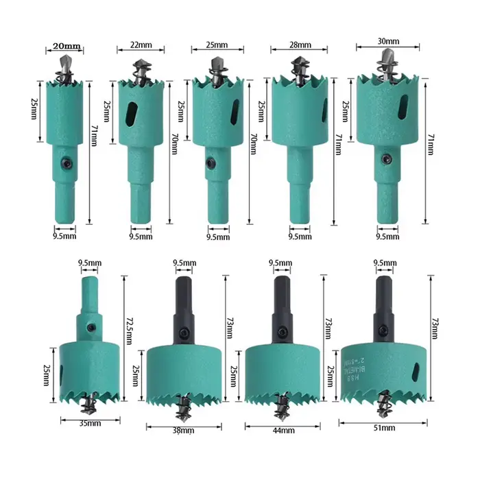 1pc 16-50mm bimétallique bois trou scie foret HSS 2 outils de travail