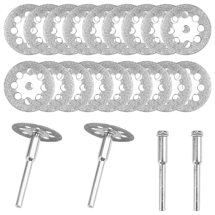 Disque de coupe diamanté avec mandrin pour outils rotatifs Dremel
