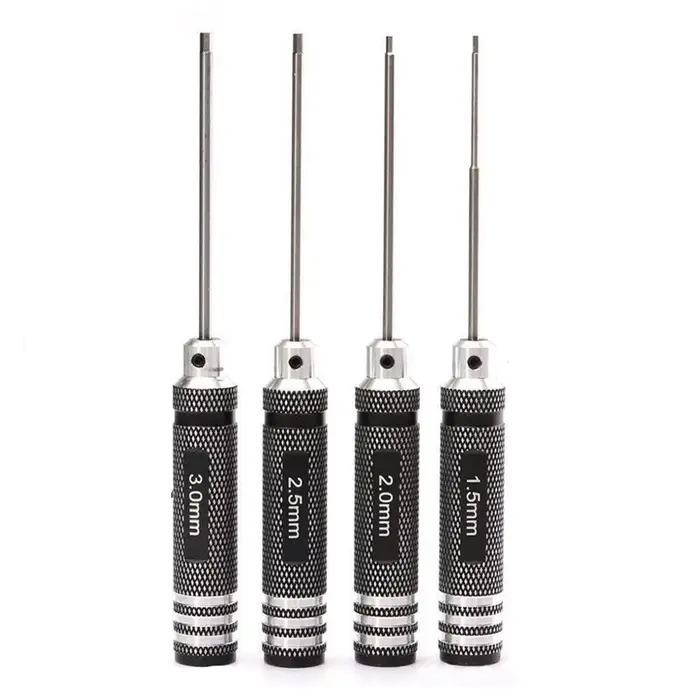 Tournevis à clé hexagonale TiNi en nitrure de titane de qualité supérieure, 1 pièce 1.5mm/2mm/2.5mm/