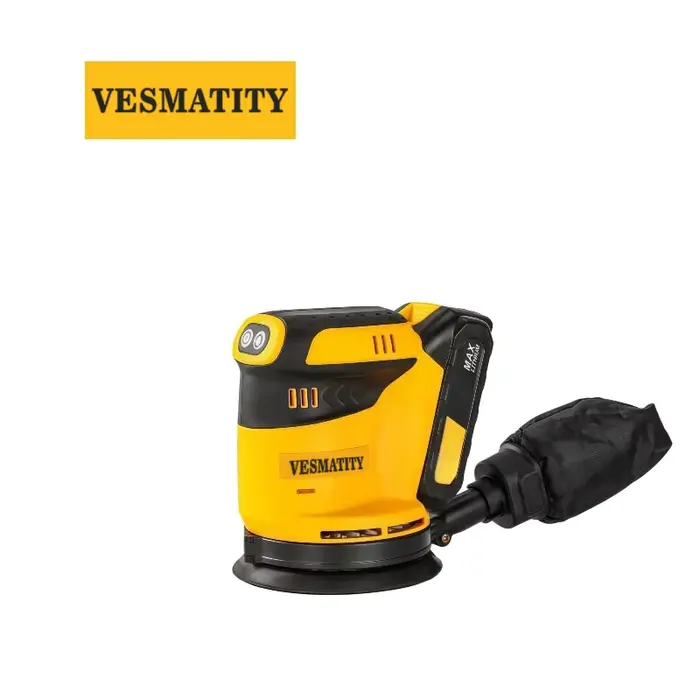 Ponceuse orbitale à aspiration de poussière pour le polissage de bois intensif en construction et atelier, outil pour batterie Dewalt