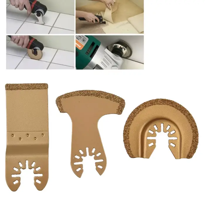 Ensemble de scies de rénovation multi-outils oscillants en carbure, outils de retrait de coulis de c