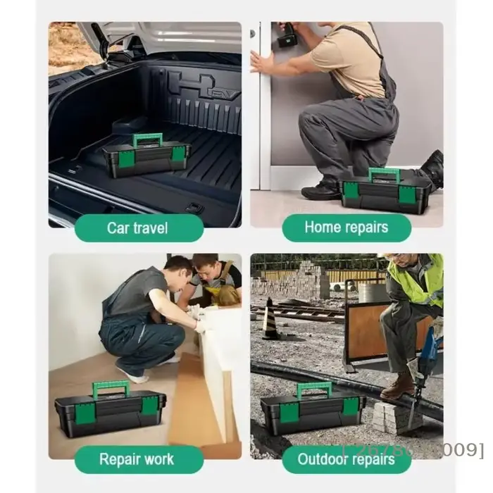 ⚑ Boîte à outils en plastique de 10 pouces