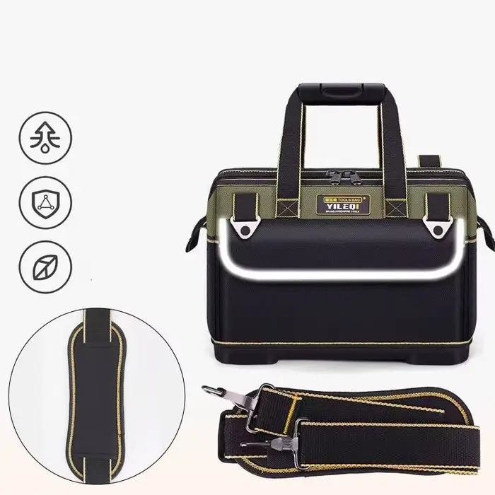 Sac à outils jaune et noir monobloc