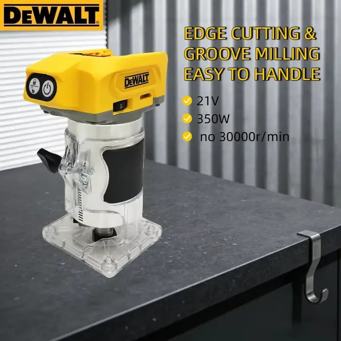 Routeur à bois sans fil Dewalt 33000 tr/min : Outil polyvalent sans fil conçu pour le rainurage
