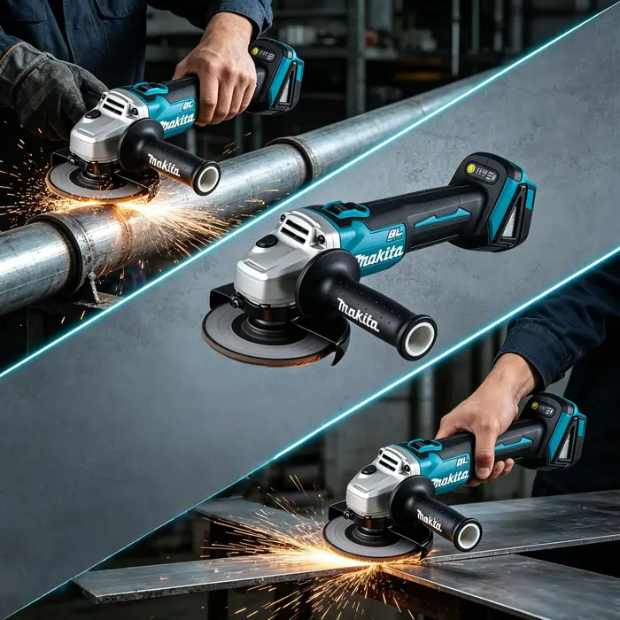 Meuleuse d'angle électrique rechargeable Makita 18V DGA404 : outil haute puissance sans balais de 125 mm pour la découpe et le polissage (unité nue)