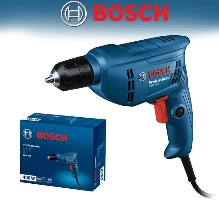 Tournevis électrique Bosch GBM400, perceuse électrique multifonctionnelle pour la maison, 2800 tr/min, taille de mandrin 10 mm