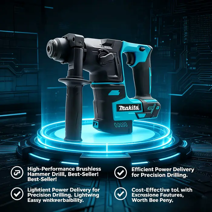 Marteau perforateur rotatif électrique Makita HR140D : Moteur sans balais