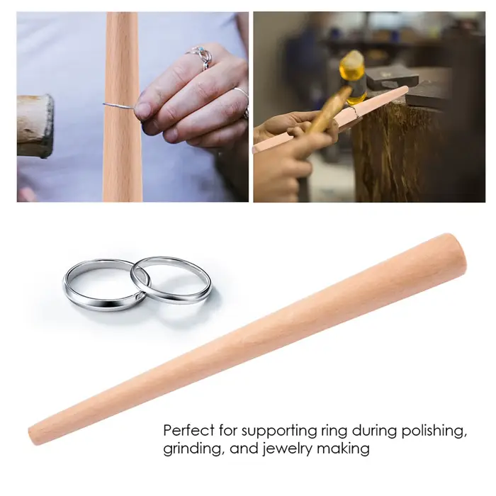 Mandrin en bois pour la fabrication de bijoux et le façonnage et le polissage des bagues