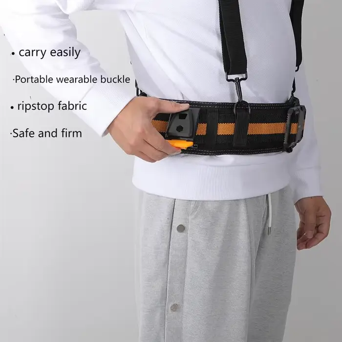 Ceinture de travail TOOLSTACK 1200D Oxford résistante à l'usure avec boucle réglable pour électriciens