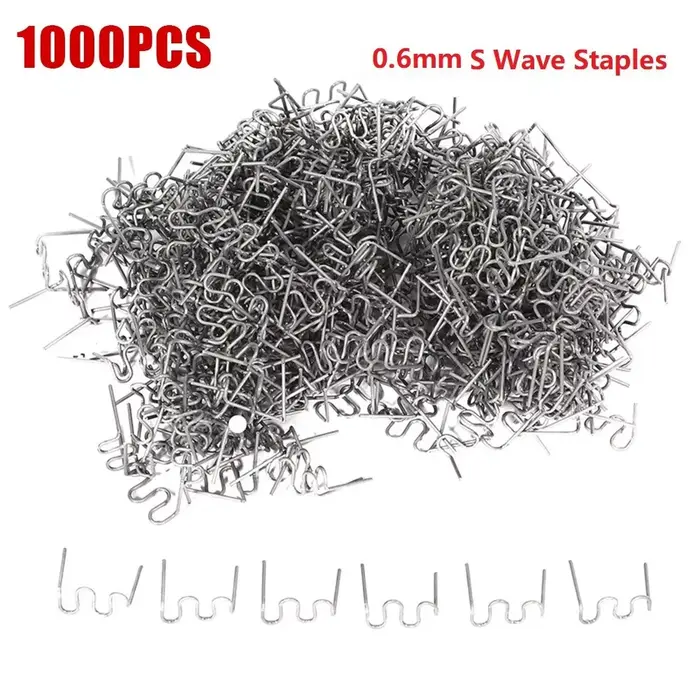 Agrafes ondulées S 0.8mm 0.6mm, pour carrosserie de pare-chocs de voiture, Kit de réparation d'agraf