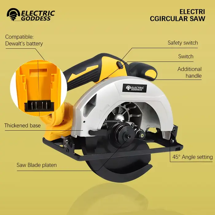 Tronçonneuse circulaire sans fil 5000R/MIN 7 '