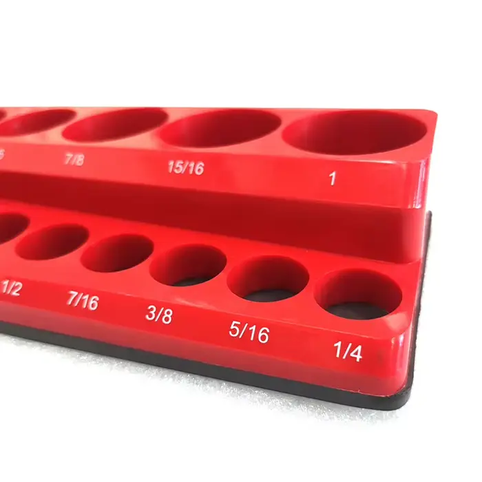 Support de rangement de douilles magnétiques rouges