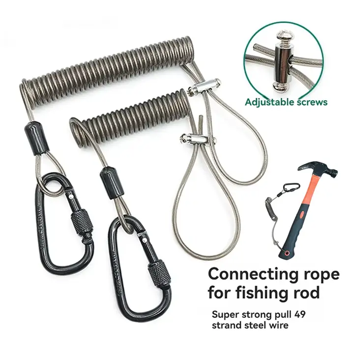 Corde de sécurité pour outil à bobine élastique verrouillable