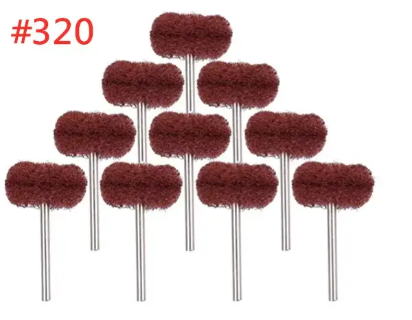 Mini perceuse, brosse Abrasive, roue de polissage en Nylon avec tige de 3mm pour outil rotatif Dreme