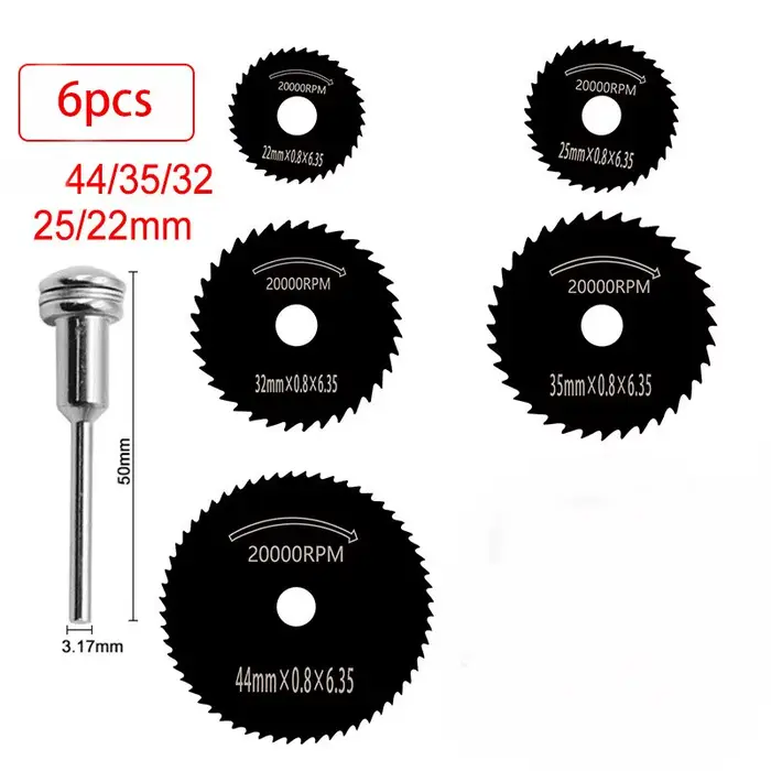 HSS-Jeu de Lames de Scie Électrique, Mini Circulaire Ultra Mince, 3.2mm, Dernier Calcul, Travail du
