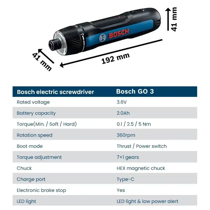 Ensemble de tournevis électriques Bosch GO 3