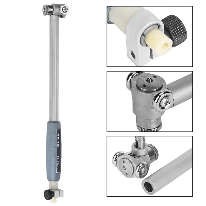 Indicateur de calibre de trou de 35 à 50 mm avec kit de pointes