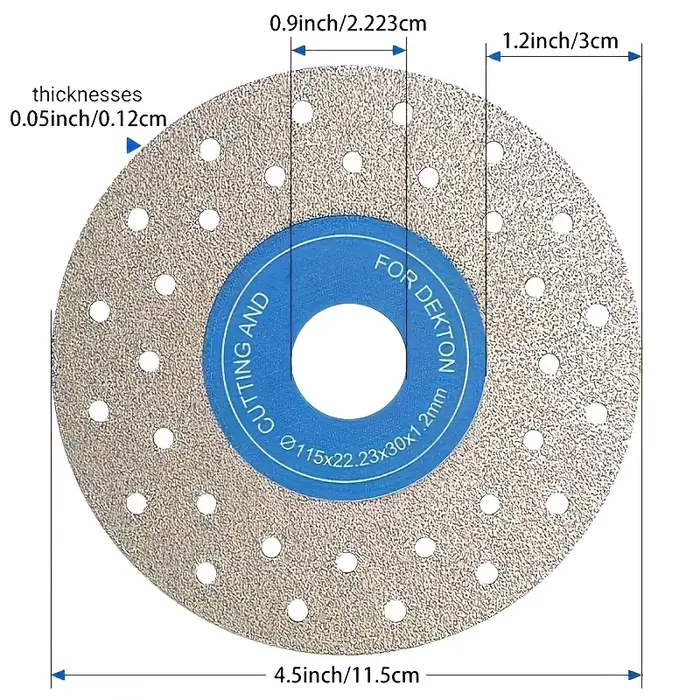 NOUVEAU 1 pièce Scie à découper diamantée robuste de 115 mm pour céramique et carreaux de granit