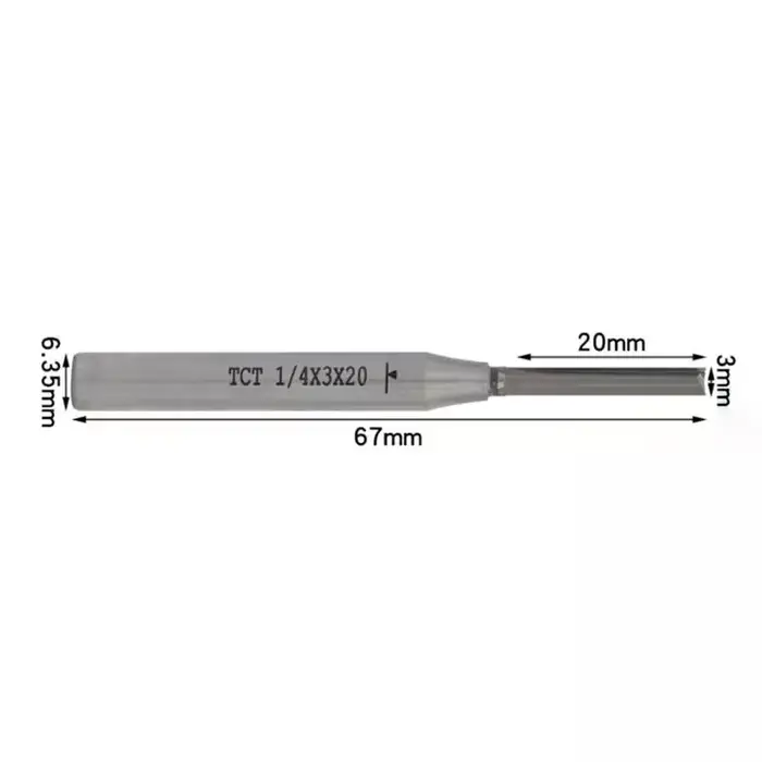 Fraise à lame droite en carbure TCT de 3mm