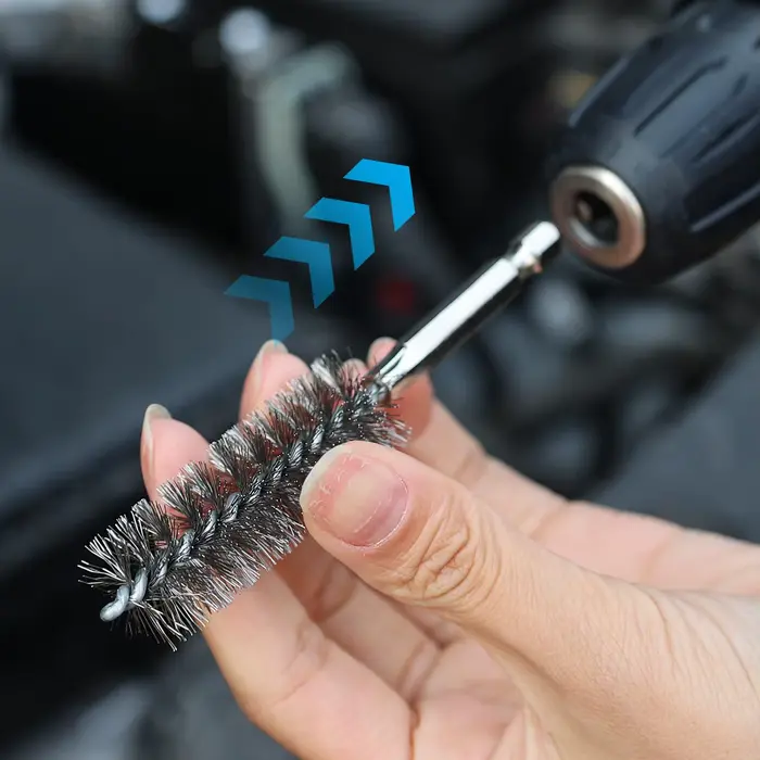 Brosse de nettoyage pour perceuse électrique en acier inoxydable