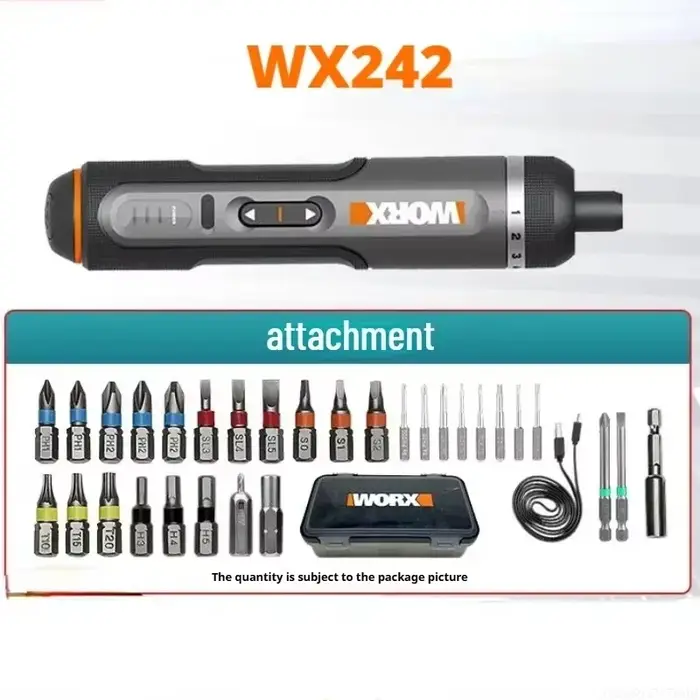 Worx 4V jeu de tournevis électriques WX242 Portable intelligent sans fil tournevis électrique Mini p