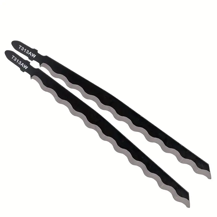 Paquet de 2 lames de scie sauteuse de 152 mm – Conception professionnelle de dents ondulées pour une coupe précise du bois/plastique/cuir