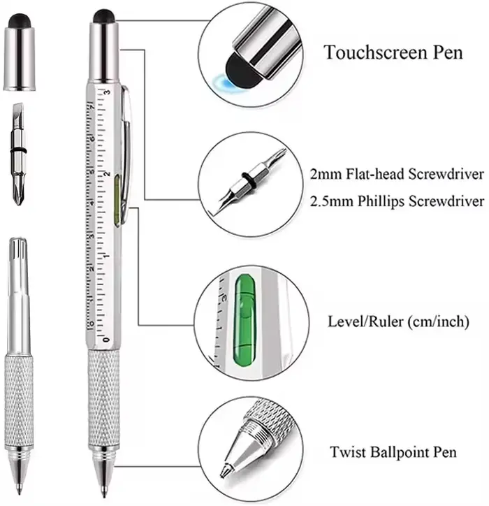 Stylo multifonction 7 en 1