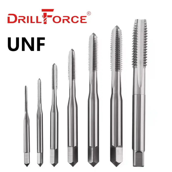 Drillforce UNF vis Machine filetage taraud forets HSS cannelure droite 0-80 4-48 5-44 6-40 12-28 9/1