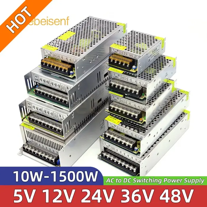 Alimentation Électrique Haute Tension, 5V, 12V, 24V, 36V, 48V, AC à DC, Abrters Basse Tension, Boîti
