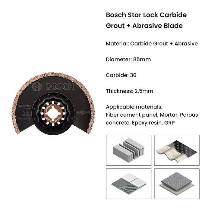 Bosch Starlock Accessoire Bois Pvc En Plastique Lame De Scie À Découper En Métal