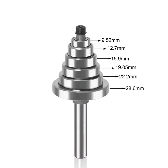 Mèche de routeur à tige de 6, 8, 12mm avec jeu de 6 roulements-1/2 "H - 1/4" coupe-bois à tige coupe