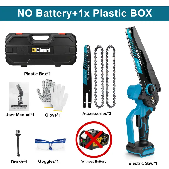 Gismo 8 pouces tronçonneuse électrique sans brosse scie