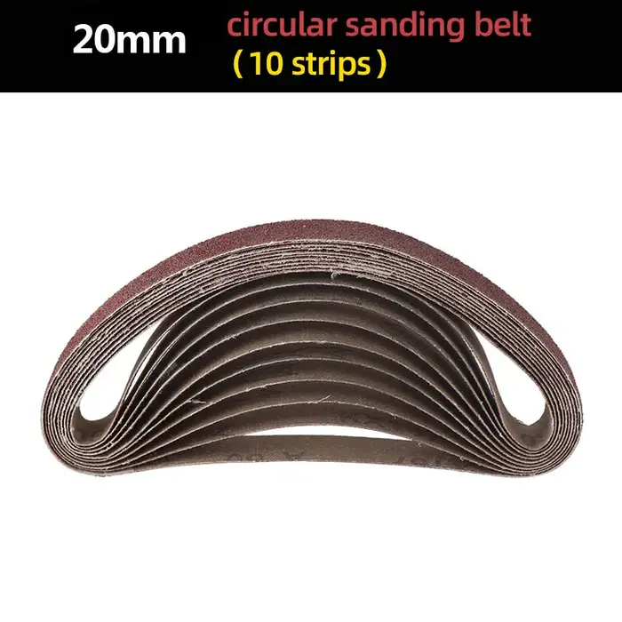 10 pièces/30 pièces 20x520mm courroies abrasives polishiing papiers de verre accessoire pour ponceuse à bande