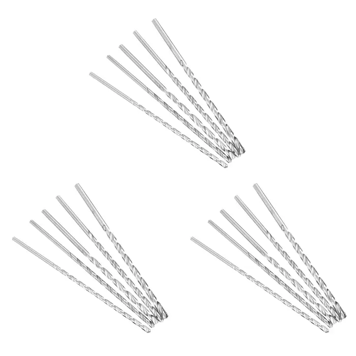 15Pcs Extra Long 150Mm HSS foret hélicoïdal 2Mm 3Mm 3.5Mm 4Mm 5Mm tige droite tarière bois métal outils de forage