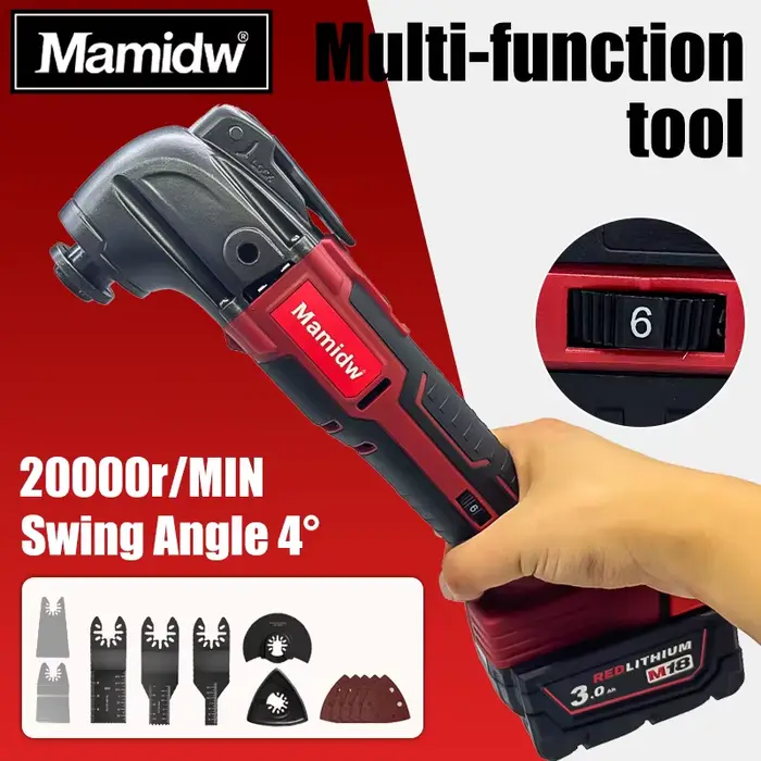 Outil multifonction compatible avec la batterie Milwaukee 18V (outil seul, sans batterie), outil osc