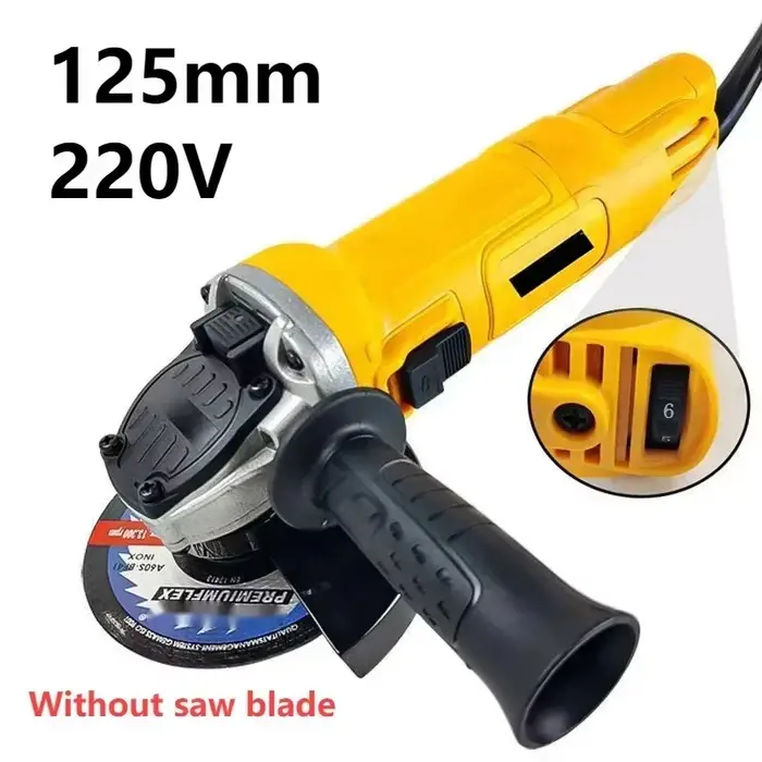 Meuleuse d'angle électrique domestique multifonctionnelle, 220V, 1250W, 125mm, petite meulage, coupe