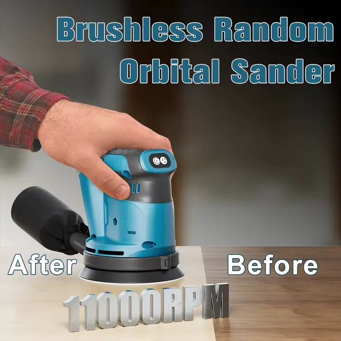 Ponceuse orbitale électrique aléatoire 125MM pour Makita 18V batterie portable Rechargeable meuleuse à bois outil