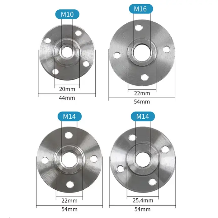 Brille M10 M14 M16 pour connecter le disque de coupe de lame de scie avec meuleuse d'angle, plaque de positionnement de lame de scie, outils électriques