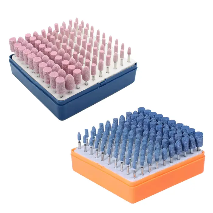 Nouveau 100 pièces assortiment monté pierre Kit outil abrasif pour Dremel meuleuse meulage polissage