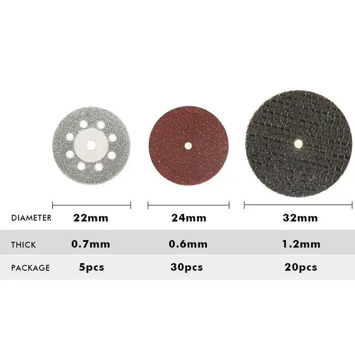 60 pièces/lot meule lame de scie circulaire Dremel Accessoires ensemble travail du bois métal Dremel